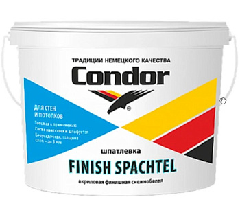 шпатлевка финишная белая вп 1 пс «finish spachtel» ведро 8 кг 