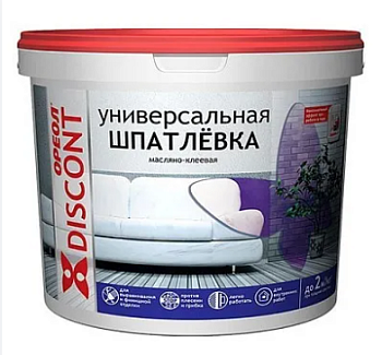 шпатлевка ореол универсальная масляно-клеевая для внутренних работ дисконт 4 кг