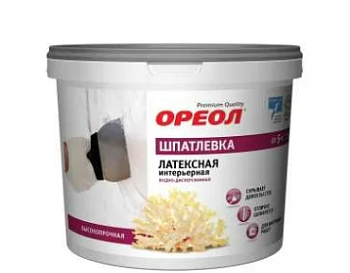 шпатлевка интерьерная "ореол" водно-дисперсионная латексная 4 кг