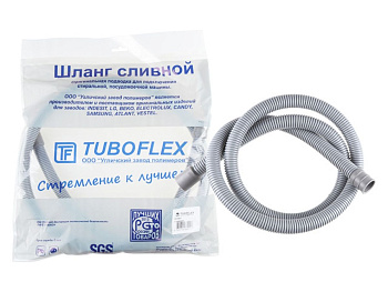 Шланг сливной М для стиральной машины в упаковке (евро слот) 4,0 м, TUBOFLEX, арт.TBF2040